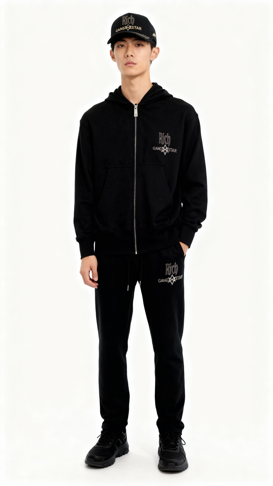 Men’s Breakthrough Black Luxury Tracksuit - Image 3