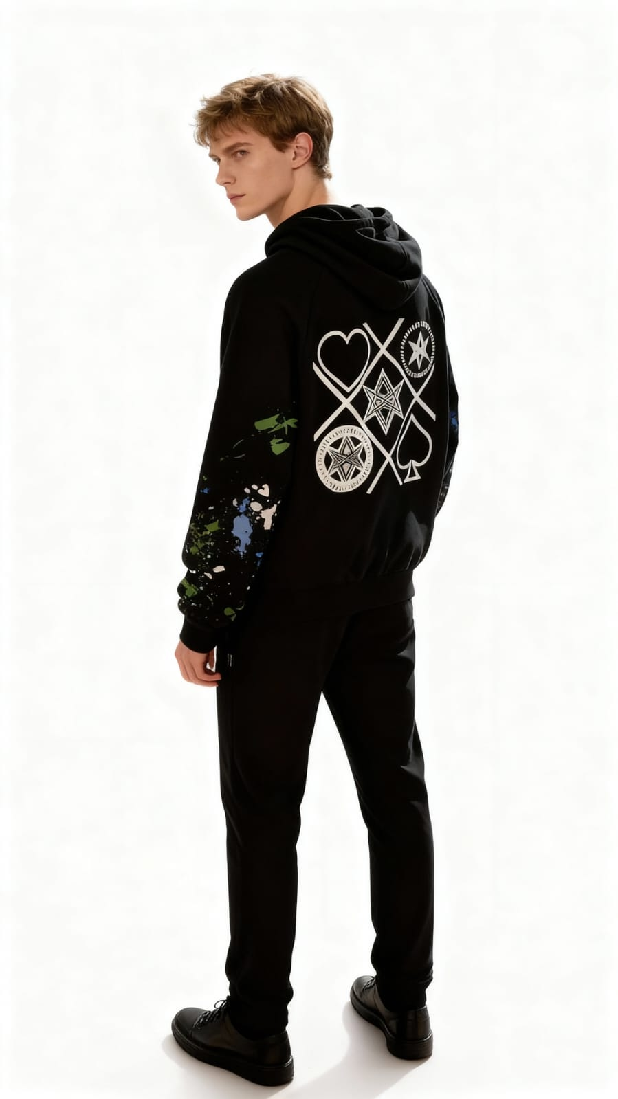 Journey Cotton Hoodie with Bold Logo – Luxury Edition - Image 2