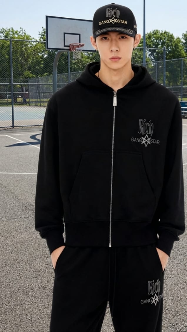 men’s breakthrough black luxury tracksuit