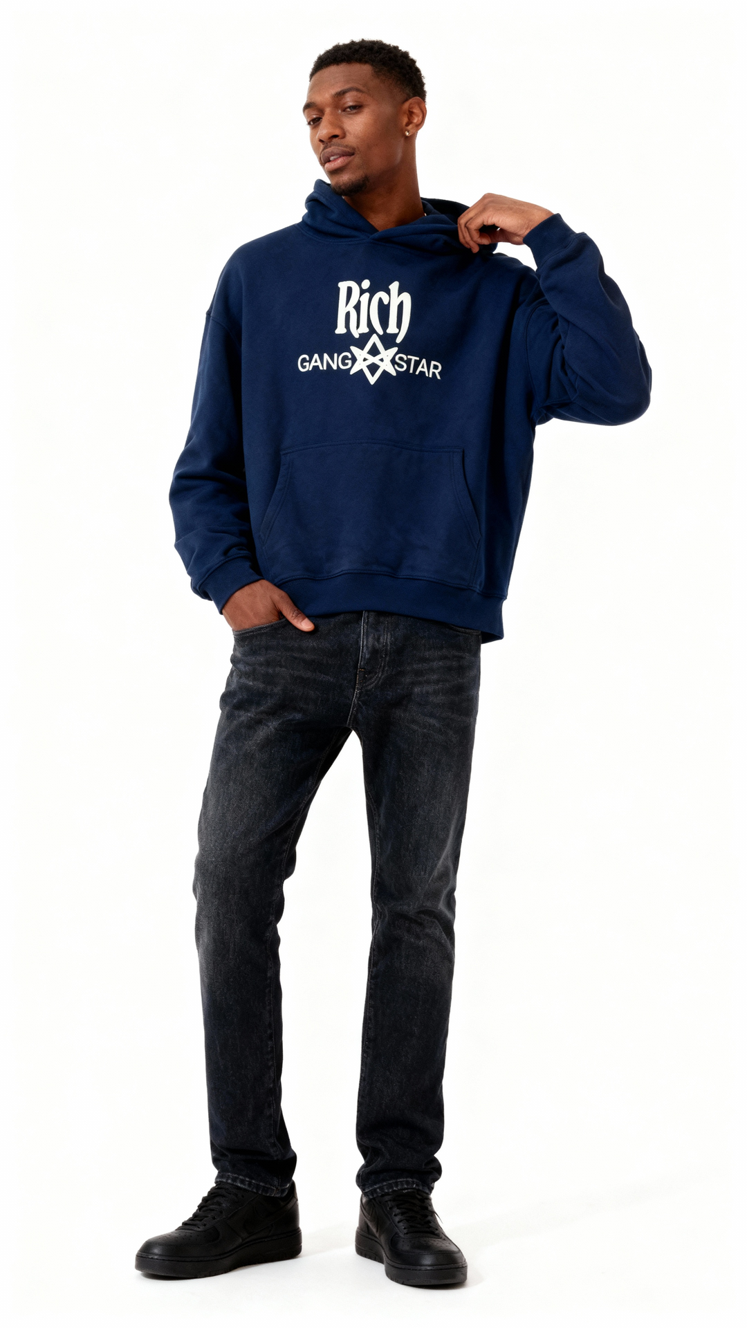 Journey Cotton Hoodie with Bold Logo – Luxury Edition - Image 3