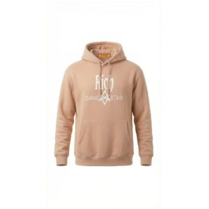 journey cotton hoodie with bold logo – luxury edition